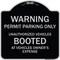 Signmission Permit Parking Only Unauthorized Vehicles Booted at Vehicle Owners Expense, A-DES-BS-1818-22712 A-DES-BS-1818-22712 - alternate 1